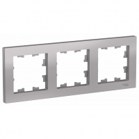 Рамка AtlasDesign 3-местная, алюминий