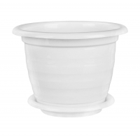 Горшок для цветов Виола М1335 с поддоном 2,0 л, белый