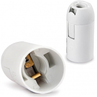 Патрон Е14 пластик, подвесной, белый