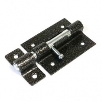 Задвижка дверная ЗД-01, полимер серебро