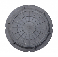 Люк колодца полимернопесчаный ЛМ А15 нагрузка до 1,5 т, черный