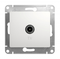 Розетка Schneider Electric Glossa TV (коннектор) <b>скрытой установки</b> без рамки, белая (GSL000191)