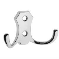 Крючок 2-х рожковый малый, хром