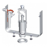 Арматура для унитаза, боковая подводка, кнопка, Alcaplast Чехия