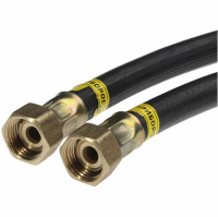 Шланг газовый армированный черный 1/2" гайка/гайка (1,5 м)
