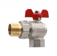 Кран шаровой с американкой Vieir VER47 угловой 1/2" г/ш бабочка