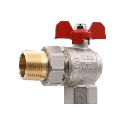 Кран шаровой с американкой Vieir VER47 угловой 1/2" г/ш бабочка