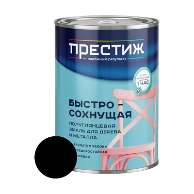 Эмаль акриловая Престиж с ароматом яблока, черная 0,9 кг