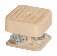 Коробка распаячная TDM  50х50х20 мм открытой установки, с клеммной колодкой IP40, сосна (SQ1401-0402)