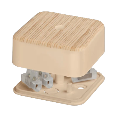 Коробка распаячная TDM  50х50х20 мм открытой установки, с клеммной колодкой IP40, сосна (SQ1401-0402)