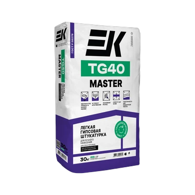 Штукатурка гипсовая ЕК TG40, бежевая (30 кг)