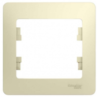 Рамка Glossa 1-местная, бежевая
