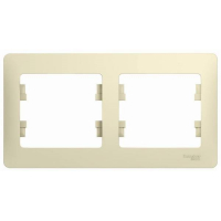 Рамка Glossa 2-местная, бежевая