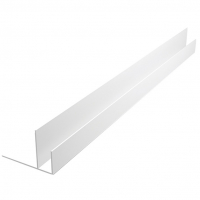 Планка F стартовая/торцевая для панелей ПВХ, белая (3 м)