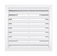 Решетка вентиляционная 150х150 мм регулируемая, белая