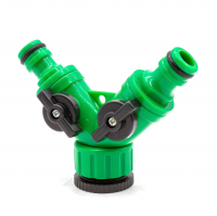 Разветвитель Полесад 2-х канальный штуцерный 1/2"х 3/4" регулируемый