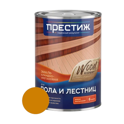 Эмаль для пола Престиж алкидно-уретановая, Золотисто-коричневая 0,9 кг