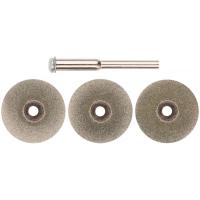 Круг с алмазным напылением FIT 22 мм и штифт (3 шт)