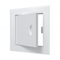 Лючок металлический 15х15 см с ручкой, белый (ЛТ1515М)