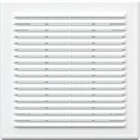 Решетка вентиляционная 210х210 мм с сеткой, белая