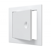 Лючок пластиковый 15х15 см с ручкой, белый (Л1515Р)