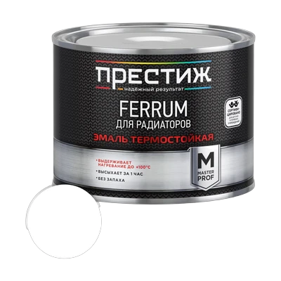 Эмаль для радиаторов Престиж Ferrum акриловая, Белая 0,4 кг