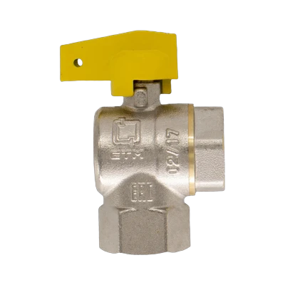 Кран для газа угловой 1/2" гайка/гайка Vieir VRQ214-01