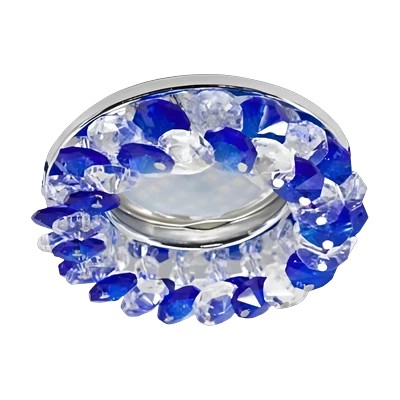 Спот Ecola CD4141 прозрачный/голубой/хром