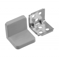 Уголок мебельный с пластиковой накладкой 25х25 мм, серый