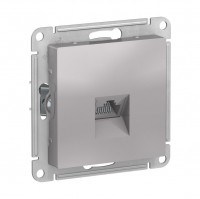 Розетка Schneider Electric AtlasDesign RJ45 скрытой установки без рамки, алюминий (ATN000383)