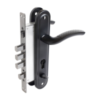 Замок врезной Булат ЗВ 4-4В.60.80.01.03-R Альфа, черный без ц/м