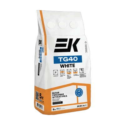 Штукатурка гипсовая ЕК TG40, белая  (5 кг)