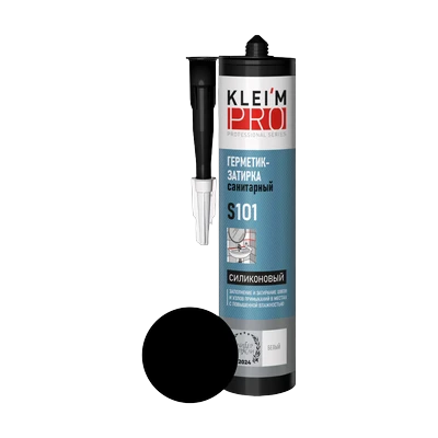 Герметик-затирка KLEI`MPRO S101 силиконовый санитарный, черный 300 мл