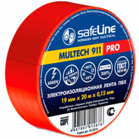 Изолента Safeline 19 мм 20 м, красная