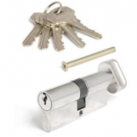 Цилиндровый механизм (личинка)  80 мм Apecs SC-80-Z-C-NI ключ/ вертушка,никель
