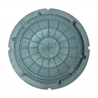 Люк колодца полимернопесчаный ЛМ А15, зеленый до 1,5т