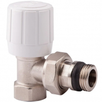 Вентиль для радиатора угловой 1/2" с американкой