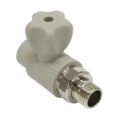 Кран шаровой для радиатора Ø25 х 3/4" прямой Tebo серый