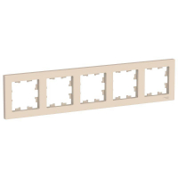 Рамка AtlasDesign 5-местная, бежевая