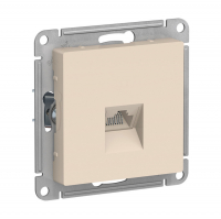 Розетка Schneider Electric AtlasDesign RJ45 скрытой установки без рамки, бежевый (ATN000283)