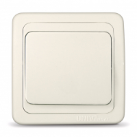 Выключатель UNIVersal Валери 1-клавишный скрытой установки, слоновая кость (Б-В0021)