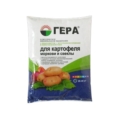 Удобрение "Гера" для картофеля, моркови и свеклы, с диатомитом, 0,9 кг