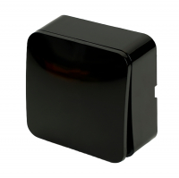 Выключатель София 1-клавишный открытой установки, черный MSW10-10-02