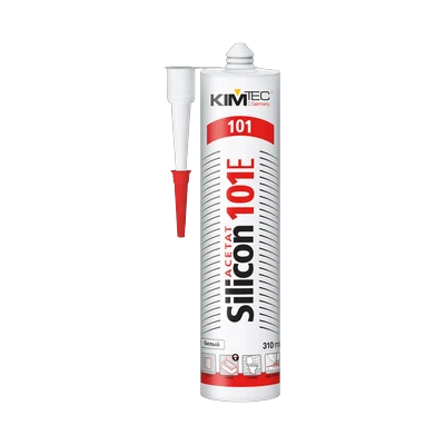 Клей-герметик KimTec 101Е силиконовый универсальный, белый 310 мл
