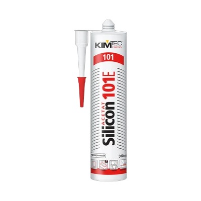 Клей-герметик KimTec 101Е силиконовый универсальный, прозрачный 280 мл
