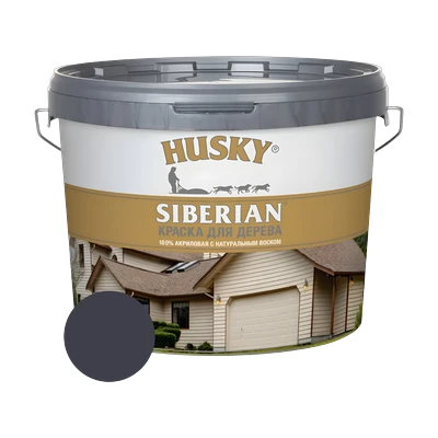 Краска акриловая для дерева HUSKY SIBERIAN RAL 7024, графитовый 2,7 л