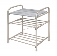 Банкетка для обуви Б2/Б с сиденьем МДФ, дуб винтаж белый