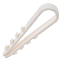 Дюбель-хомут  5-10 мм нейлон, белый