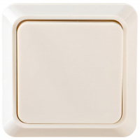 Выключатель Олимп 1-клавишный открытой установки, бежевый 