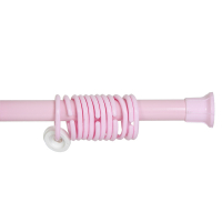Карниз для ванной с кольцами, розовый